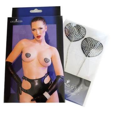 CHILIROSE - CR 4662 CUBREPEZONES PLATEADO & NEGRO