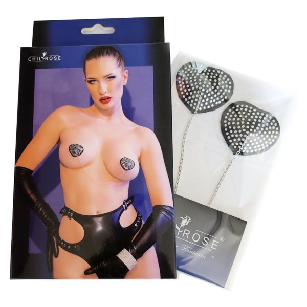 CHILIROSE - CR 4662 CUBREPEZONES PLATEADO & NEGRO