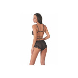Livco Corsetti Fashion - Drezna Lc 90733 Sujetador + Panty Negro