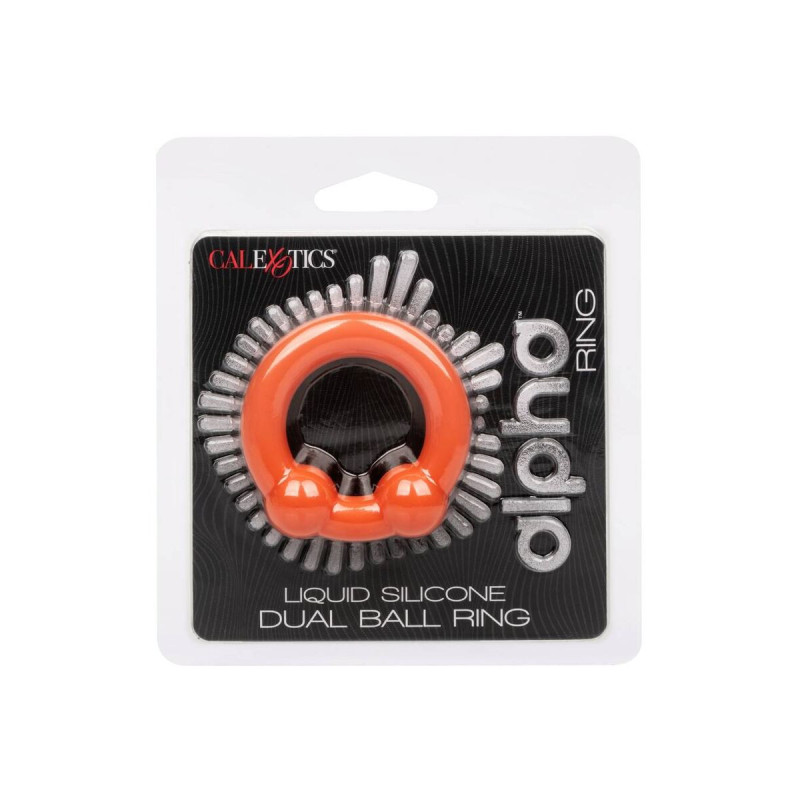 CALEXOTICS - ALPHA DUAL BALL RING ORANGE - Cockrings without vibration