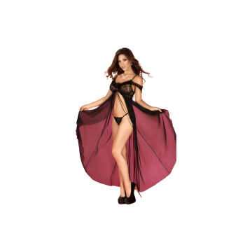Chilirose - Cr 3716 Babydoll Largo Negro L/Xl | Vybes.it