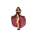Chilirose - Cr 3716 Babydoll Largo Negro L/Xl | Vybes.it
