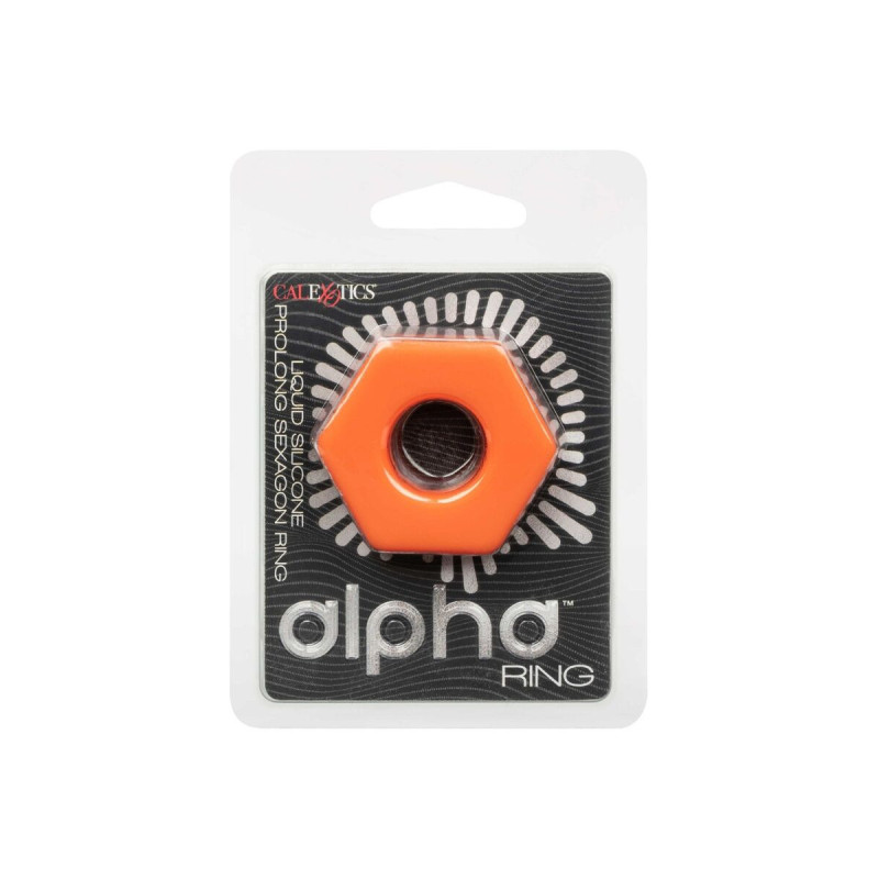 CALEXOTICS - ALPHA BAGUE PROLONG SEXAGON ORANGE - Cockrings sans vibr…