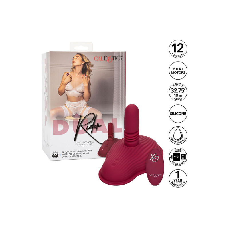 Calexotics - Rider Massager Doppelmotor Fernbedienung Rot | Vybes.it