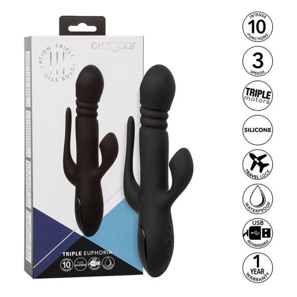 CALEXOTICS - VIBRATORE TRIPLE EUPHORIA NERO