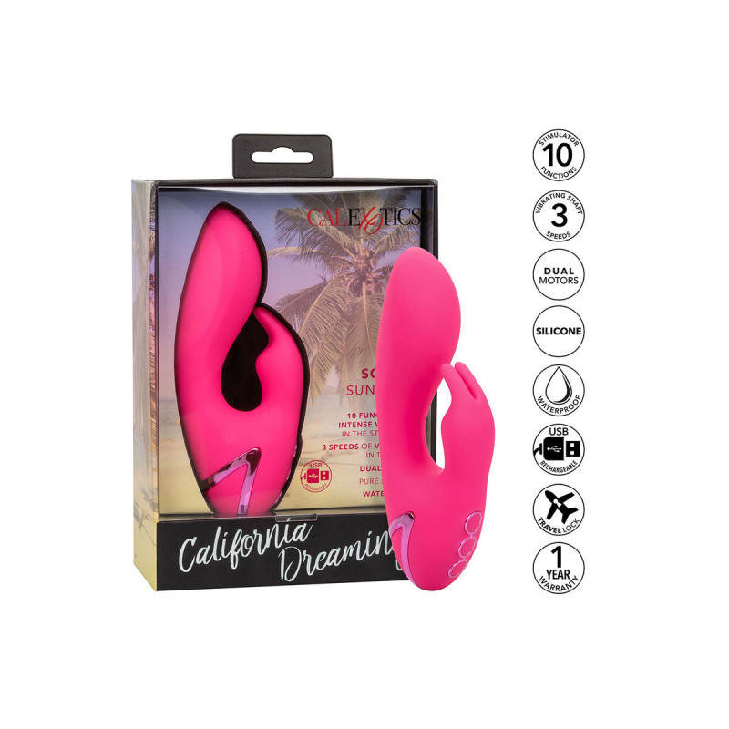 Calexotics - So. Cal Sunshine Vibrator Rabbit Fuchsia Von
