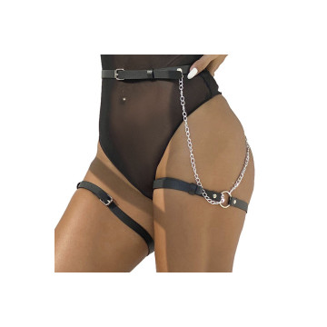 Subblime - Ledergürtel Harness Schwarz Eine Grösse | Vybes.it