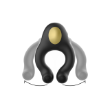 ARMONY - ANELLO VIBRATORE IN SILICONE 3 MOTORI RICARICABILE NERO - OR…