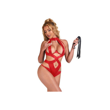 Subblime - Body Halter Sexy Con Arnés Rojo S/M | Vybes.it