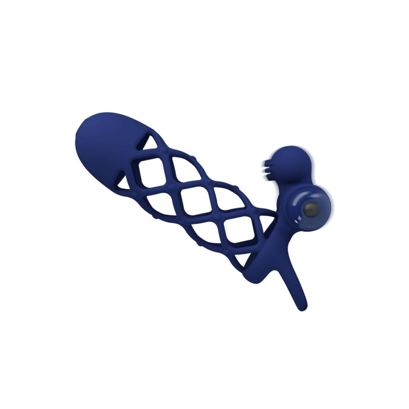 Pretty Love - Giann Anillo Vibrador Con Funda De Silicona Azul |