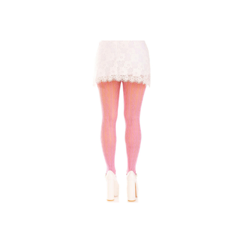 Leg Avenue - Medias Con Aberturas Corazon & Lazos Rosa | Vybes.it