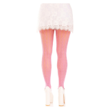 LEG AVENUE - STRÜMPFE MIT ÖFFNUNGEN HERZ & SCHLEIFEN ROSA