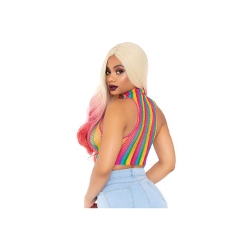 LEG AVENUE - TOP DE REJILLA MULTICOLOR