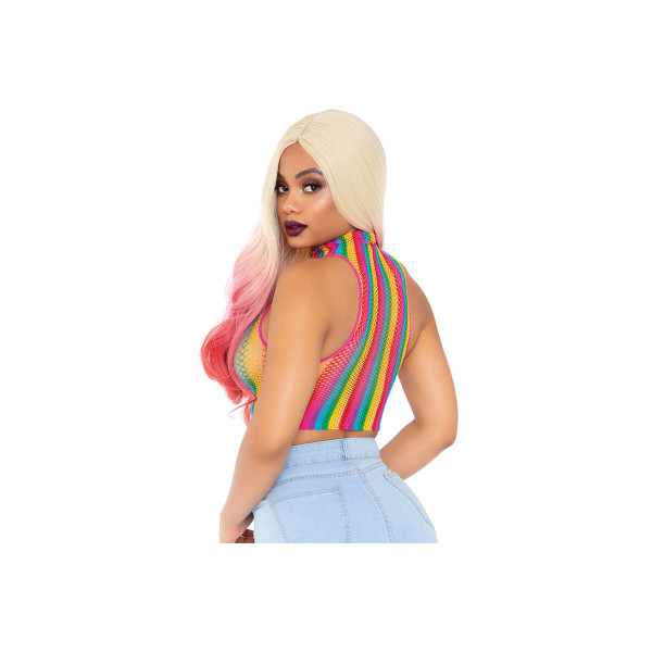 LEG AVENUE - TOP DE REJILLA MULTICOLOR