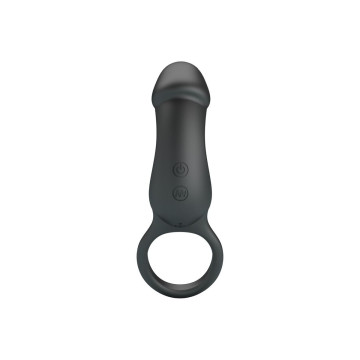 Pretty Love - Trae Anillo Vibrador Con Estimulador Negro | Vybes.it