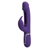 PRETTY LOVE - KAMPAS VIBRADOR RABBIT 3 EN 1 MULTIFUNCIÓN CON LENGUA VIOLETA