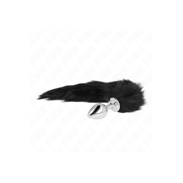 KINK - PLUG ANALE MISURA M 8 X 3,5 CM CON CODA SINTETICA 40 CM NERO -…