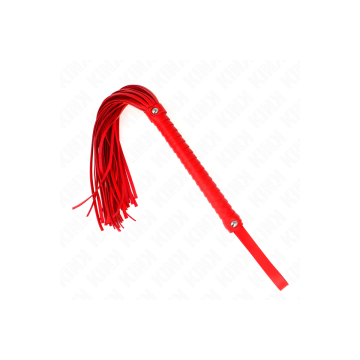 KINK - FOUET AVEC MANCHE TEXTURÉ ROUGE 48,5 CM - KINK IMPACT & TOUCH…