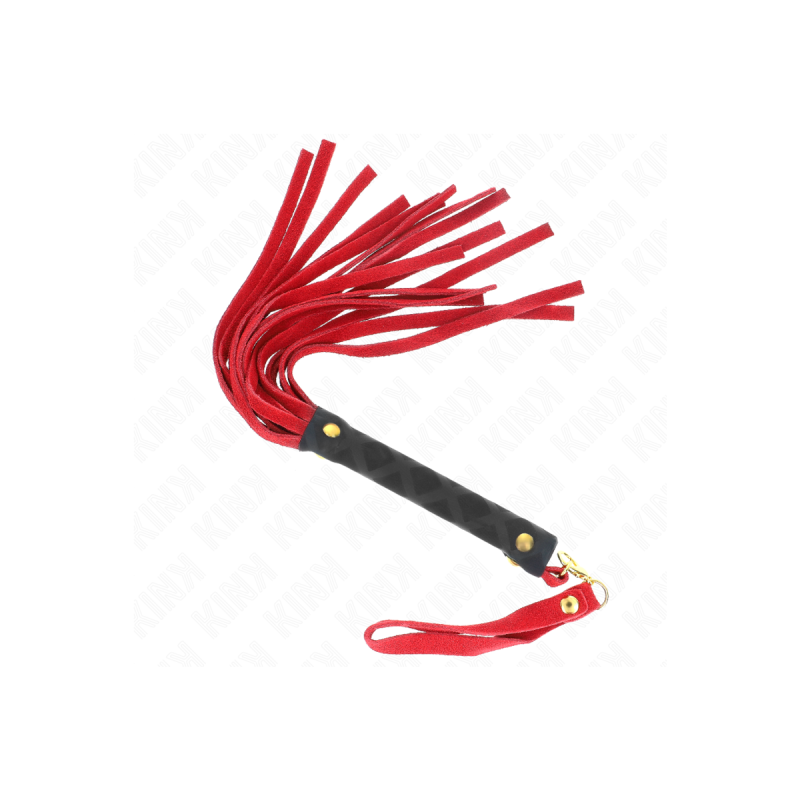 KINK - MINI FOUET DAIM ROUGE 30 CM - KINK IMPACT & TOUCH - Fouets BDSM