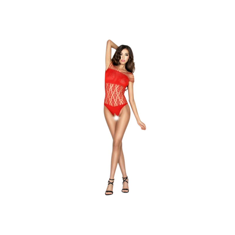 PASSION - WOMAN BS035 ROTER BODYSTOCKING, EINE GRÖSSE - PASSION WOMAN…