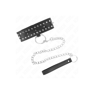Kink - Collier Avec Laisse 65 Cm Avec Clous Argentés Modèle 1