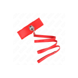 KINK - NECKLACE WITH LEASH 116 CM WITH SILVER STUDS MODEL 4 RED ADJUS…