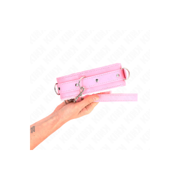 KINK - COLLIER AVEC LAISSE 65 CM AVEC RESTRICTIONS ROSE 36-42 CM X 5,…