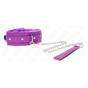 KINK - COLLAR CON CORREA 65 CM CON RESTRICCIONES MORADO AJUSTABLE 36-42 CM X 5.5 CM