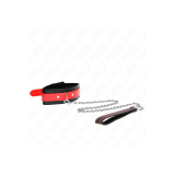 KINK - COLLANA CON CINTURINO ROSSO 65 CM REGOLABILE 36-43 CM X 5 CM -…