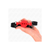 KINK - BÂILLON ENTIÈREMENT SILICONE 55 x 2 CM AVEC BOULE DE 4 CM TAIL…