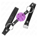 KINK - MORDAZA DE BOLA 4.5 CM MORADO DURA HUECA 63.5 X 2 CM