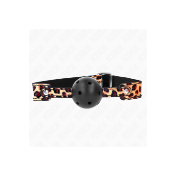 KINK - LEOPARD ATMUNGSAKTIVER BALL 4,5 CM GAG 65 x 2,5 CM - KINK COLL…