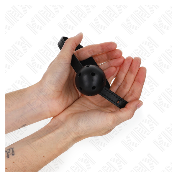KINK - MORDAZA DE BOLA 4.5 CM TRANSPIRABLE SIMPLICITY NEGRO 62 x 1.5 CM