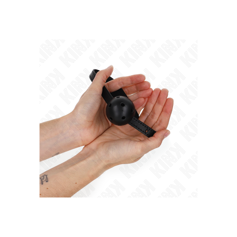 KINK - SIMPLICITY SCHWARZER ATMUNGSAKTIVER BALL 4,5 CM GAG 62 x 1,5 C…