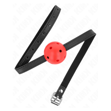 KINK - MORDAZA DE BOLA 4.5 CM TRANSPIRABLE SIMPLICITY ROJO 62 x 1.5 CM