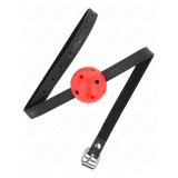 KINK - MORDAZA DE BOLA 4.5 CM TRANSPIRABLE SIMPLICITY ROJO 62 x 1.5 CM