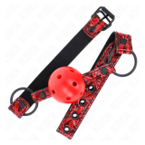KINK - MORDAZA DE BOLA 4.5 CM CON PATRÓN DE DIAMANTE MODELO 1 64.5 CM AJUSTABLE 42- 60 CM