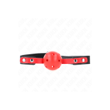KINK - PALLA DURA CAVA ROSSA 4 CM GAG NERO CINTURINO 60 x 2 CM REGOLA…