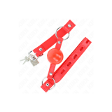 KINK - TPE BALL 4 CM GAG WITH ROJO LOCK 60 x 2 CM - KINK COLLAR & GAG…