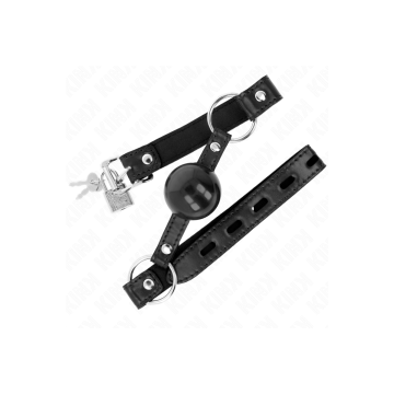 KINK - BLACK TPE BALL 4 CM GAG 60 x 2 CM - KINK COLLAR & GAG - Gags