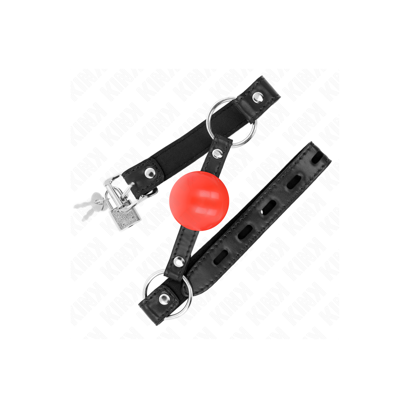 KINK - ROTER TPE-BALL 4 CM KNEBEL 60 x 2 CM - KINK COLLAR & GAG - Kie…