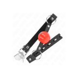 KINK - BÂILLON BALLE 4 CM AVEC SERRURE BOULE ROUGE BRACELET NOIR 60 x…