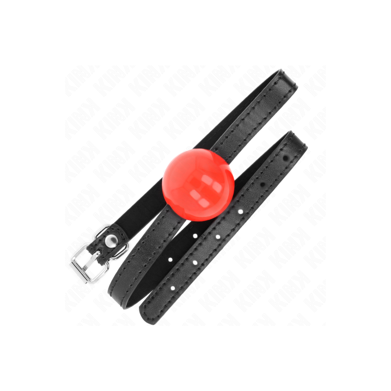 KINK - PALLA SINGOLA ROSSA GAG 4 CM 65 x 1,5 CM - KINK COLLAR & GAG -…