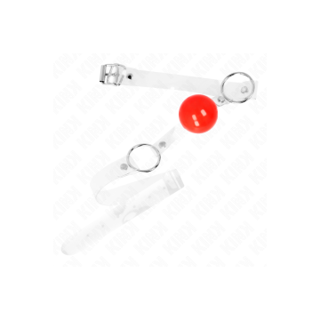 KINK - PALLA IN PVC TRASPARENTE ROSSA BAVAGLIO 4 CM REGOLABILE - KINK…