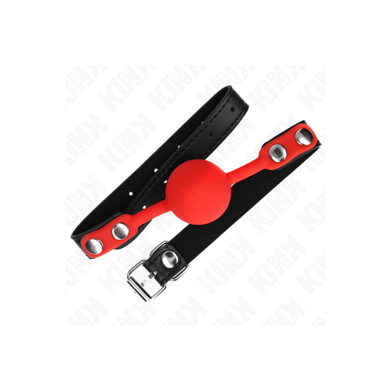 KINK - RED SILICONE BALL 4 CM GAG 60 x 2 CM - KINK COLLAR & GAG - Gags