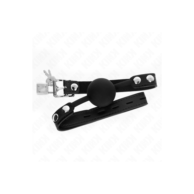 KINK - MODEL 1 SILICONE BALL 4 CM GAG WITH LOCK 60 x 2 CM - KINK COLL…