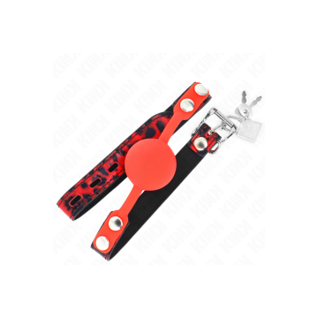 KINK - MODEL 2 SILICONE BALL 4 CM GAG WITH LOCK 60 x 2 CM - KINK COLL…