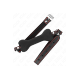 KINK - OSSO NERO 12 CM BAVAGLIO 63 x 2 CM - KINK COLLAR & GAG - Masce…