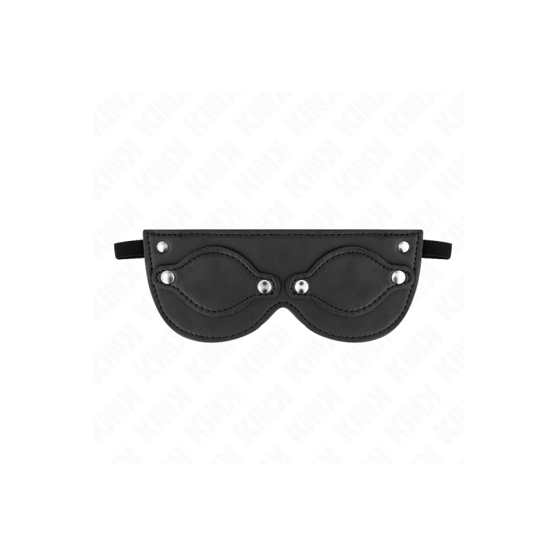 KINK - LEATHERETTE MASK WITH DETACHABLE EYE COVERS 22 x 9 CM - KINK M…