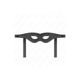 KINK - MASCHERA IN SIMILPELLE MODELLO 1 30 x 7 CM - KINK MASKED ALLUR…